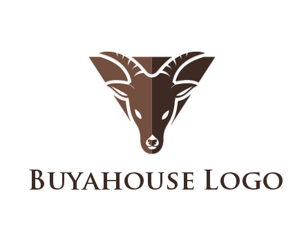 triangular logo of a goat