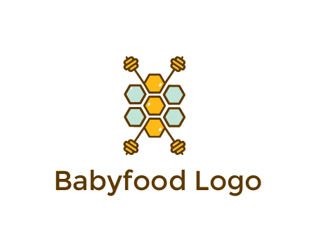 honeycomb and bees logo