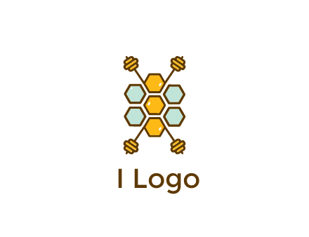 honeycomb and bees logo