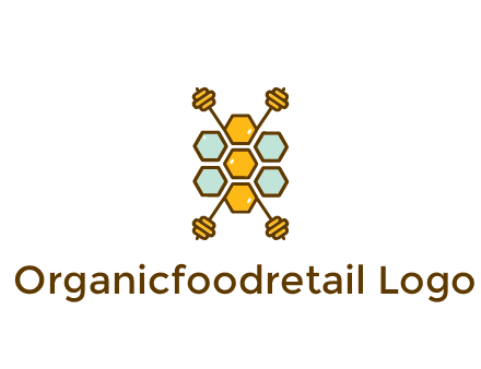 honeycomb and bees logo