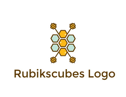 honeycomb and bees logo