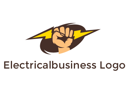 fist holding a lightening bolt in energy logo