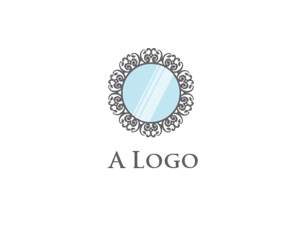 round mirror wall decoration logo