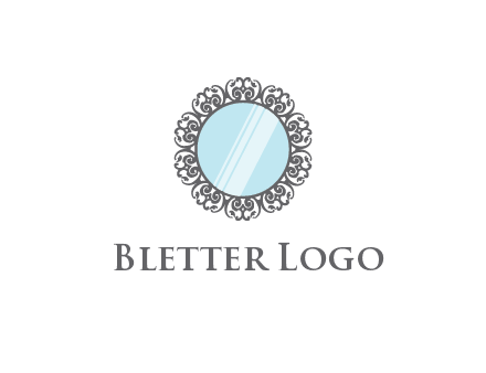 round mirror wall decoration logo