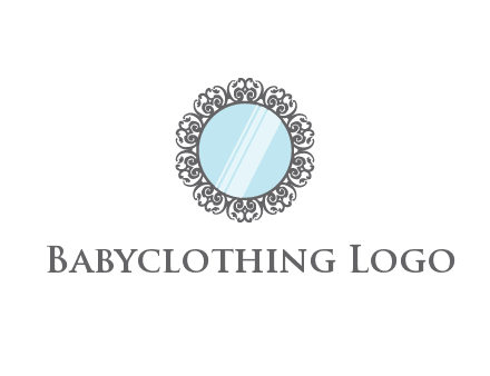 round mirror wall decoration logo