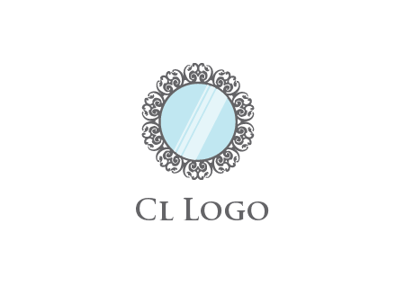 round mirror wall decoration logo