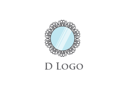 round mirror wall decoration logo