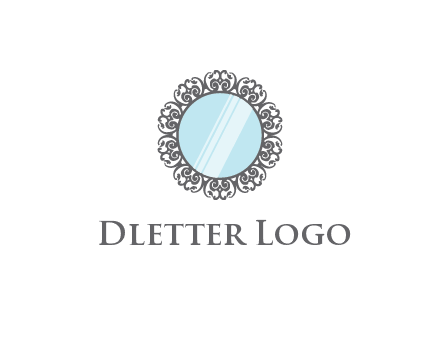 round mirror wall decoration logo