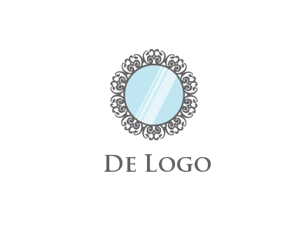 round mirror wall decoration logo