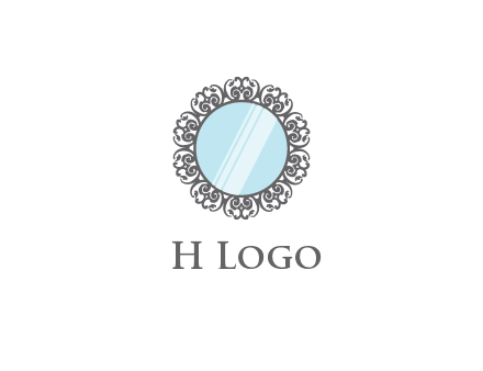 round mirror wall decoration logo