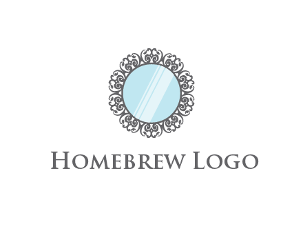 round mirror wall decoration logo