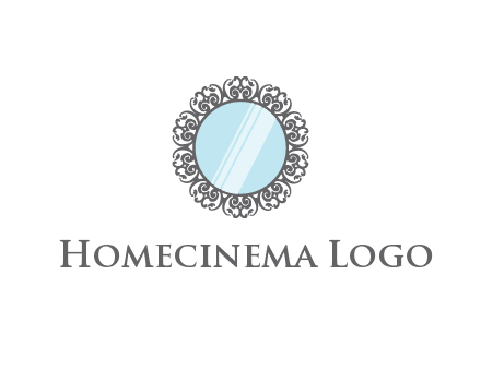 round mirror wall decoration logo