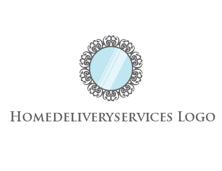 round mirror wall decoration logo