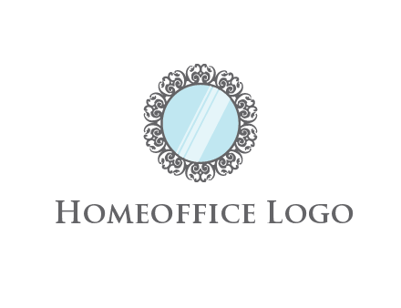 round mirror wall decoration logo