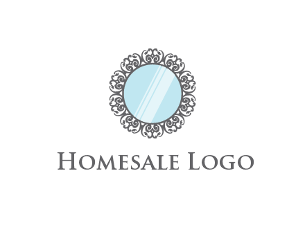 round mirror wall decoration logo