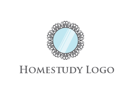 round mirror wall decoration logo