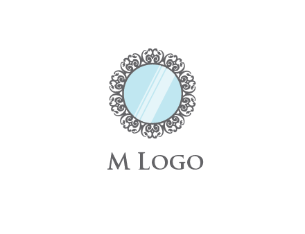 round mirror wall decoration logo