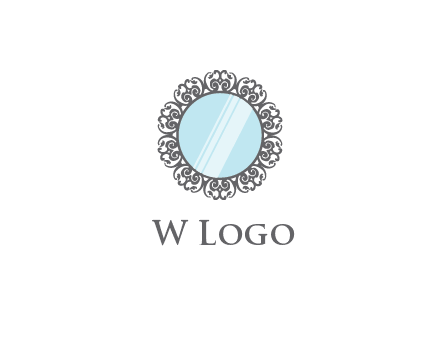 round mirror wall decoration logo