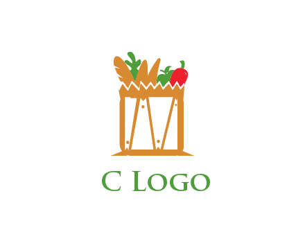 shopping bag logo for grocery stores