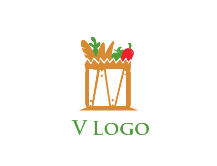 shopping bag logo for grocery stores