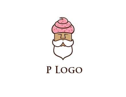 old bearded man with an ice cream turban