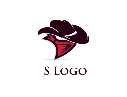 wild west logo with cowboy hat and bandanna