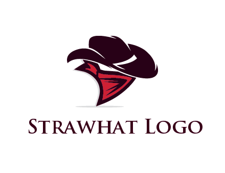 wild west logo with cowboy hat and bandanna