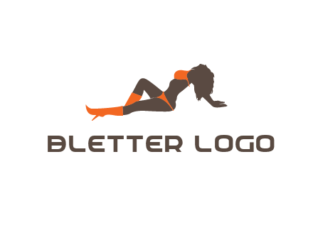 stripper in bikini and boots vector