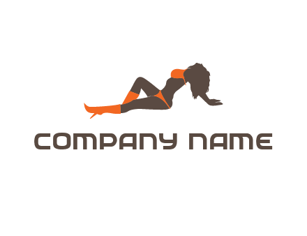 stripper in bikini and boots vector