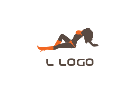 stripper in bikini and boots vector