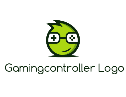 smirking monster character with game controller eyes