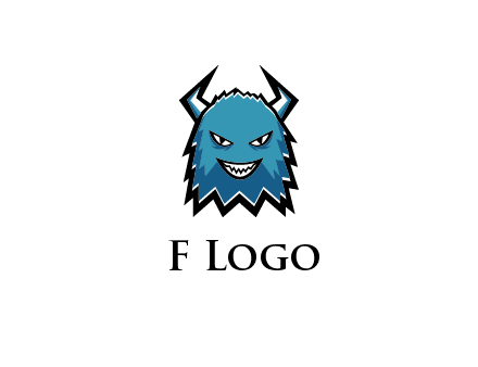 logo with a horned monster character