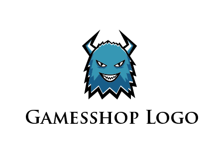 logo with a horned monster character