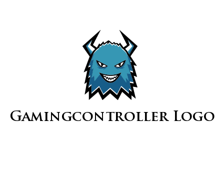 logo with a horned monster character