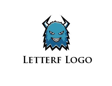 logo with a horned monster character