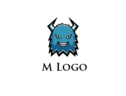 logo with a horned monster character