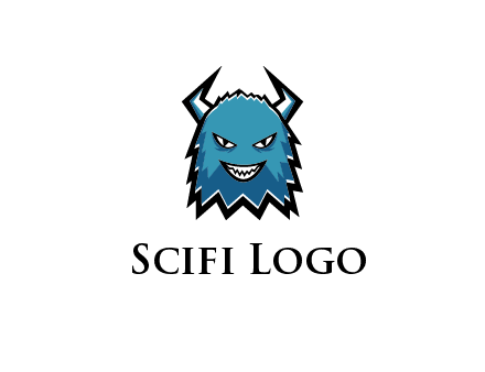 logo with a horned monster character