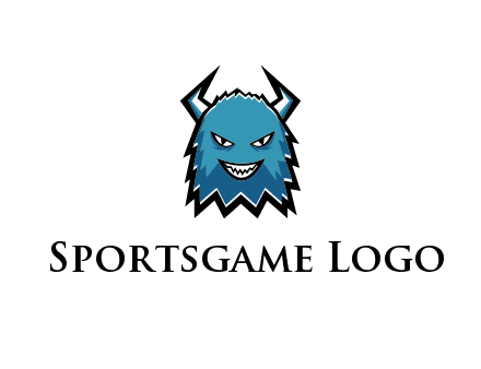 logo with a horned monster character