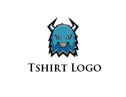 logo with a horned monster character