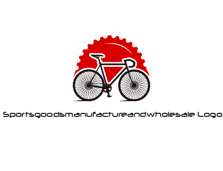 bicycle with a gear background logo