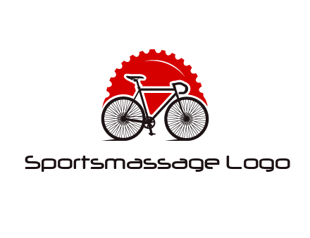 bicycle with a gear background logo