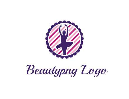 ballerina in 5th ballet position circular logo