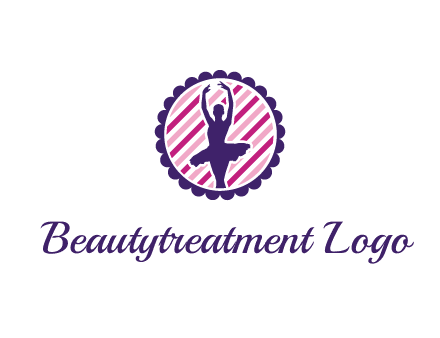 ballerina in 5th ballet position circular logo