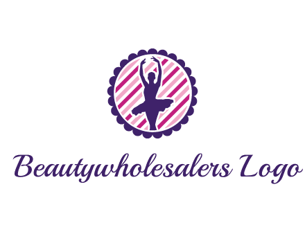 ballerina in 5th ballet position circular logo