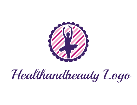 ballerina in 5th ballet position circular logo