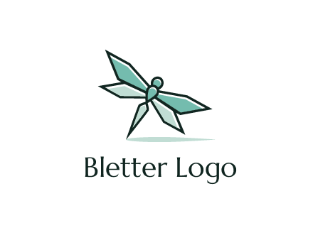 geometric dragonfly logo