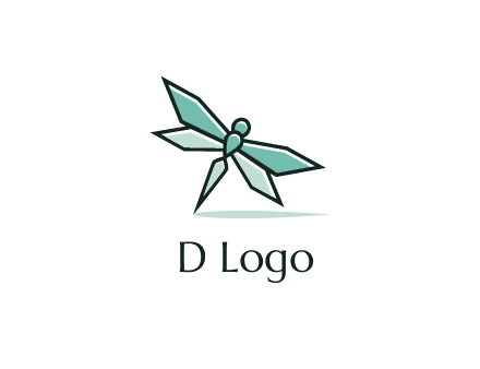 geometric dragonfly logo