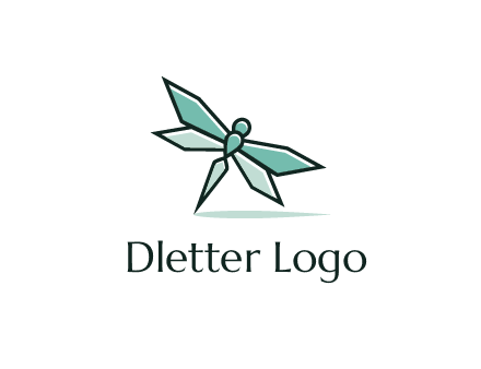 geometric dragonfly logo