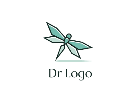 geometric dragonfly logo