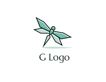 geometric dragonfly logo